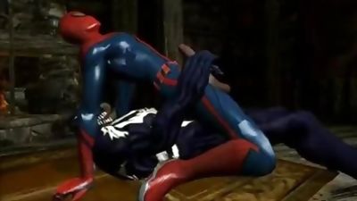 Spiderman and the alien, Anal, Blowjob, Hardcore, Gay