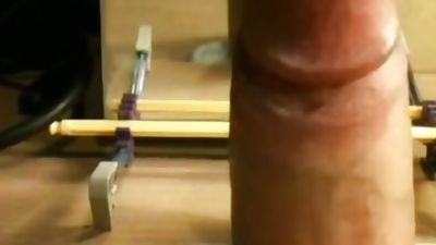 Big uncut dick fucking conveniently sized hole in desk 01, Ass, Big Cock, Cumshot