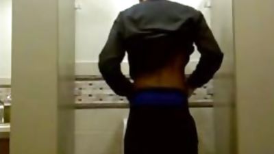 Caught in UPMC Public Restroom, Black, Cumshot, Solo, Gay