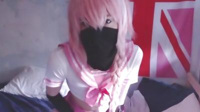 Cute little femboy squirts a load, Masturbating, Panties, Solo