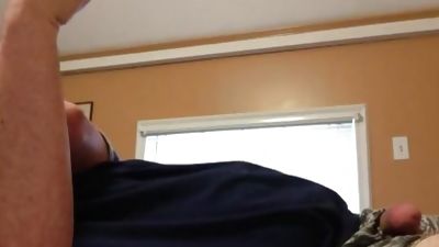 Jacking it in bed, Cumshot, Solo, Gay