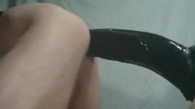 HUGE massive dildo anal fuck gay arse till i cum, Anal, Dildo, Masturbating, Gay