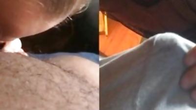 Bisexual sucking two dicks, black and white, Sasha Semoz, Amateur, Black, Blowjob