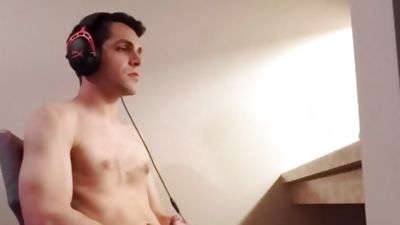 Home for Christmas - Quick Jerk Off Watching Porn with Family in Next Room, Cumshot, Masturbating, Solo