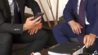 GAYLAWOFFICE Young Jock Steven Gowler Bred Raw By Lawyer Duo, Blowjob, Cumshot, Reality