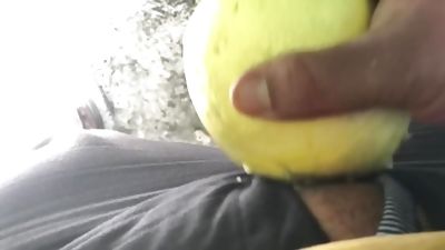 Banging the juicy fruit! Leaving a hot creampie inside, Creampie, Masturbating, Solo, Gay