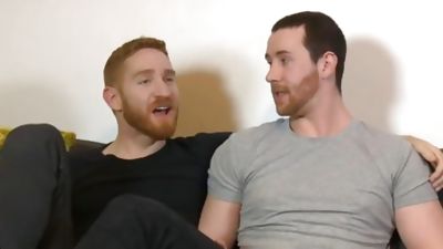 Anthony stands behind Leander & drives his cock into Leander's ass, Blowjob, Handjob, Masturbating, Bad Puppy