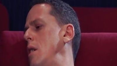 Suits Have Sex in Adult Cinema, Anal, Blowjob, Masturbating, Gay