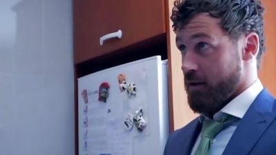 LOGAN MOORE PUNISH HIS ROOMATE TO BORROW IS SUIT WITHOUT ASKING, Cumshot, Fetish, Gay, Men At Play, Logan Moore