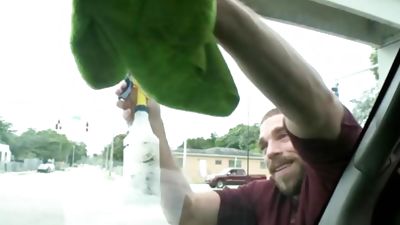BAIT BUS - Johnny Parker Goes From Cleaning Windows To Fucking A Dude Real, Anal, Blowjob, Reality, Bait Bus, Alexander Greene