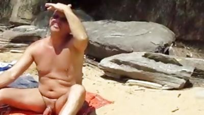 nat interupts two guys talking at the beach, Bikini, Blowjob, Group Sex