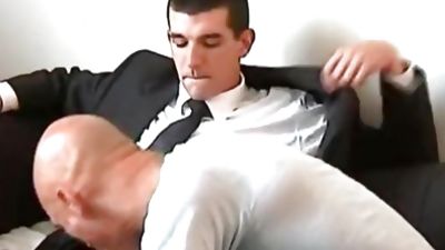 Straight salesman gets sucked his big cock in spite of him !, European, Blowjob, Massage, Keumgay