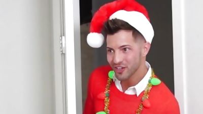 ManRoyale Christmas office party fuck with two hunks, Blowjob, Pornstar, Gay, Office, Man Royale, Casey Everett