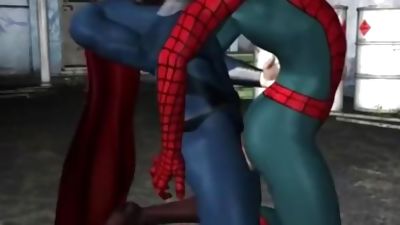 Superman Fucks Spiderman, Fetish, Gay, Bareback