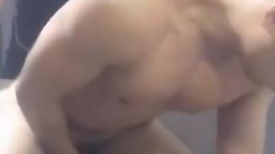 chinese muscle having sex on cam, Asian, Glasses, Webcam