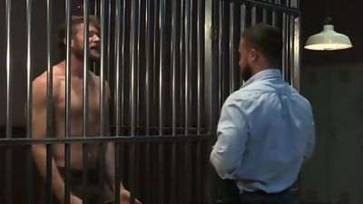 RagingStallion Rough Interracial Fucking Behind Bars WITH A COP, Anal, Big Cock, Gay, Raging Stallion, Colby Keller