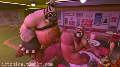 Overwatch Daddies (SFM Soundpack), Big Cock, Blowjob, Gay