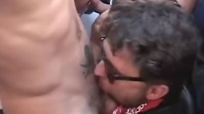 Folsom Street Fair - Public Cocksucking and Satisfying Cum, Amateur, Brunette, Cumshot