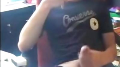 Smoking & Jerking boy, Big Cock, Masturbating, Solo