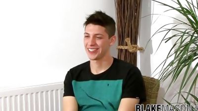 British amateur is happy to cum hard after stroking his dick, Amateur, Cumshot, Masturbating, Blake Mason