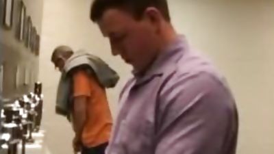 Urinal Spy (436) Cut Big Dick, Mature, Outdoor, Gay