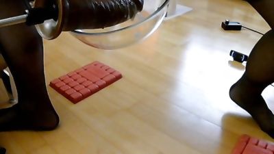 Selfmade Creampie fuckingmachine fun, Anal, Creampie, Masturbating