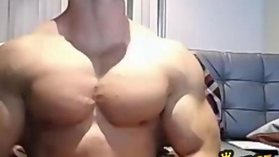 Sexy Bodybuilder with a HUGE Thick Cock, Big Cock, Solo, Gay