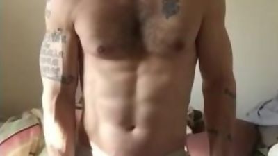 Watch this hot jock talk about his turn ons and show off his stiff cock, Big Cock, Brunette, Cumshot