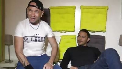 Appolo SANCHEZ fucked barebakc by Stepdaddy from paris, Blowjob, Brunette, Hardcore