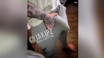 JAKIPZ PLAYING WITH BIG COCK IN GREY SWEATS, Amateur, Big Cock, Solo
