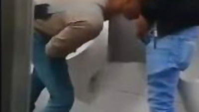 Having fun at the URINALS / CRUISING, Big Cock, Blowjob, Cumshot