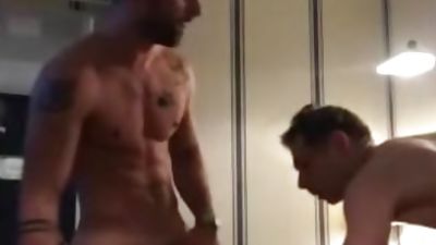 Sexy hunk throat fucks and blows a load in his boyfriend's mouth, Amateur, Blowjob, Cumshot