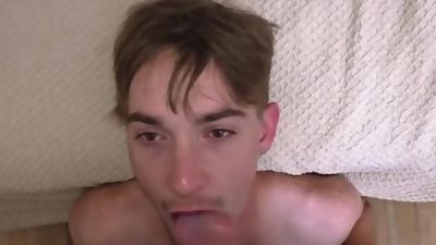 Straight Teen Cock-Sucking Tears Stream Down Face While Getting Pried Open, Amateur, Anal, Teen