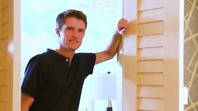 ShowerBait House Keeper Spies On Str8 Shower Hunk, Big Cock, Blowjob, Cumshot, Gay