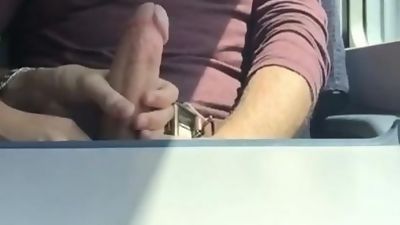 Big load on the train, Big Cock, College, Handjob, Gay