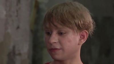 Young sub twink Daniel Hausser tied up in BDSM dungeon, Handjob, Old And Young, Gay, Boy Napped, Daniel Hausser