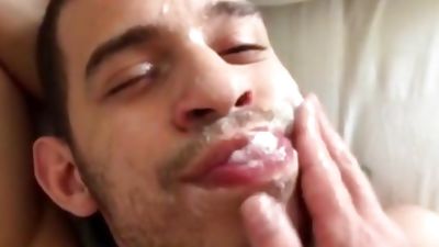Dad's juice on my face, Amateur, Big Cock, Blowjob, Gay