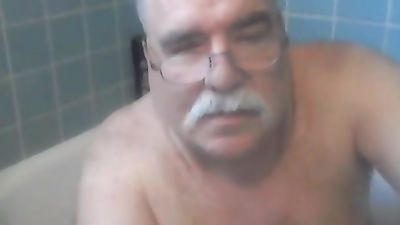 grandpa bath time, Masturbating, Gay, Bath