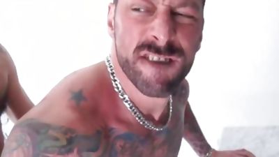 Mature gay bear ass ravages hot muscular bear, Anal, Ass, Blowjob, Bareback, Gay