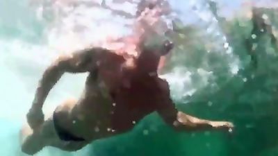 Muscle Sex At The Beach, Blowjob, Gay, Bears, Beach, Swimsuit