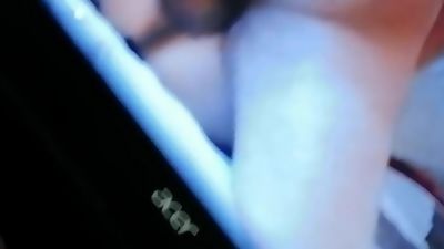 Cumming over a video of my wife getting fucjex, Amateur, Handjob, Masturbating