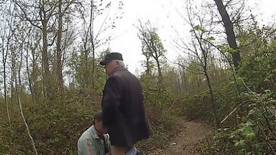 DZIADKI W LESIE 113, Blowjob, Masturbating, Old And Young, Gay