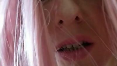 pink wig sissy slut transvestite fucked hard and humiliated, Anal, Crossdresser, Gay