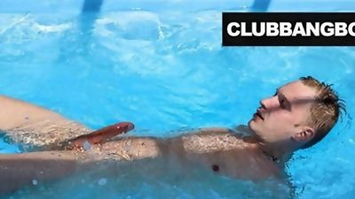 Tim Jerks Off his Friend and Then Plays in the Pool, Amateur, Cumshot, Hardcore, Club Bang Boys