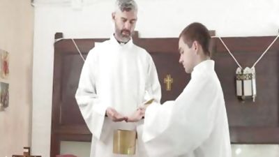 teen plowed raw By Hung Priest, Big Cock, Cumshot, Old And Young