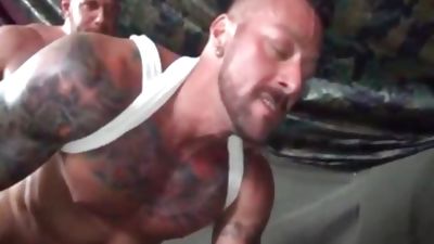 MILITARY BEARS TUNING THEIR GUN FOR butthole BATTLE, Ass, Blowjob, Gay