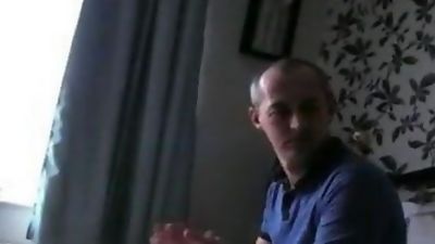 Wanking friend off in my wifes dirty knickers, Blowjob, Handjob, Masturbating, Gay