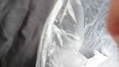 Wife's cum filled panties under my pillow, Amateur, Handjob, Masturbating