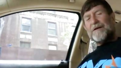 DADDY'S CAR JACK CUM!, Masturbating, Outdoor, Gay, Public