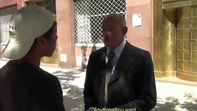 Daddy picks up homeless twink and fucks good, Big Cock, Old And Young, Gay